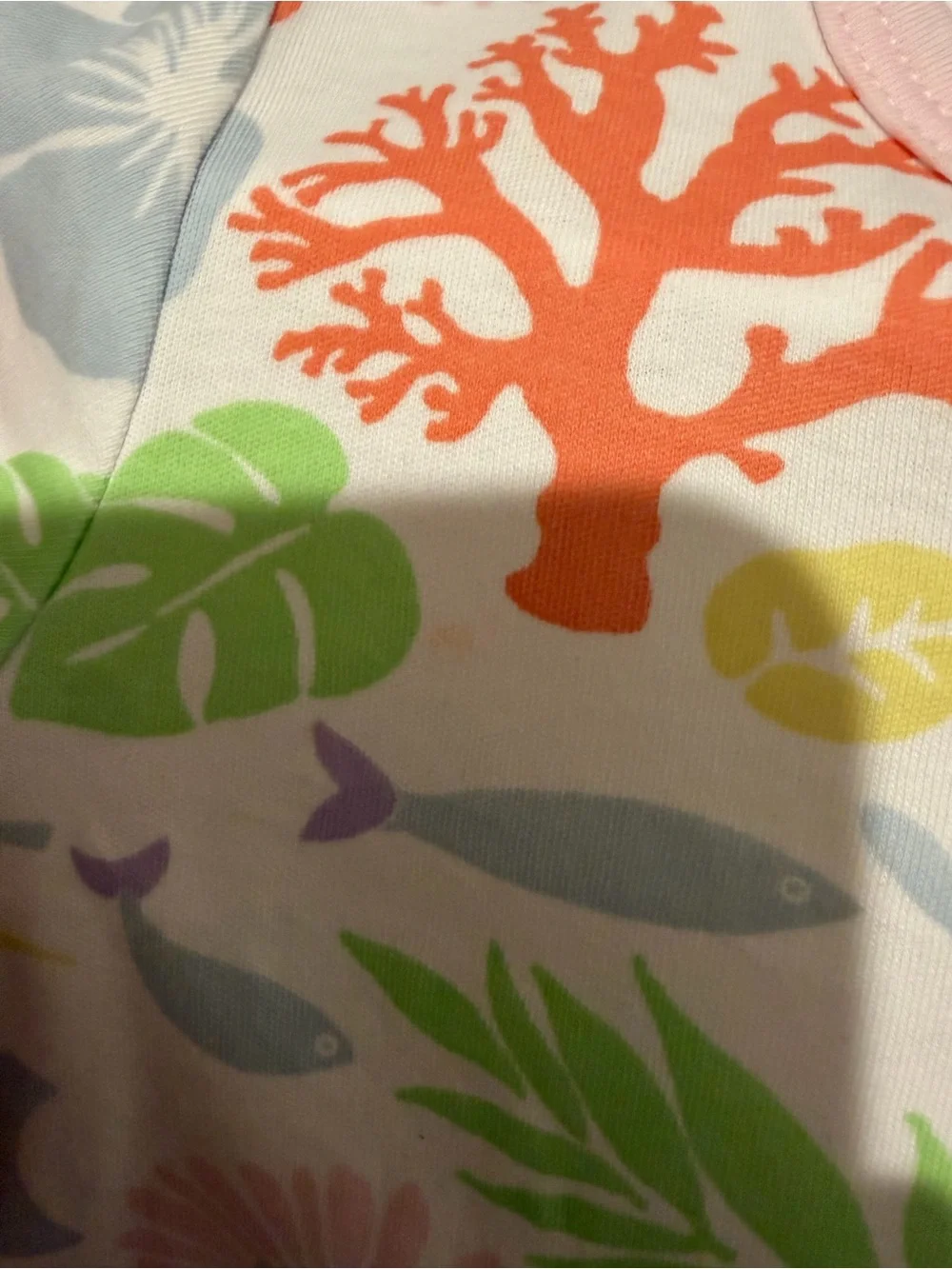 Girls' Coral & Floral Short Sleeve Dress